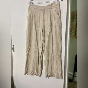 ASOS Women's Cream Wide Leg Pants